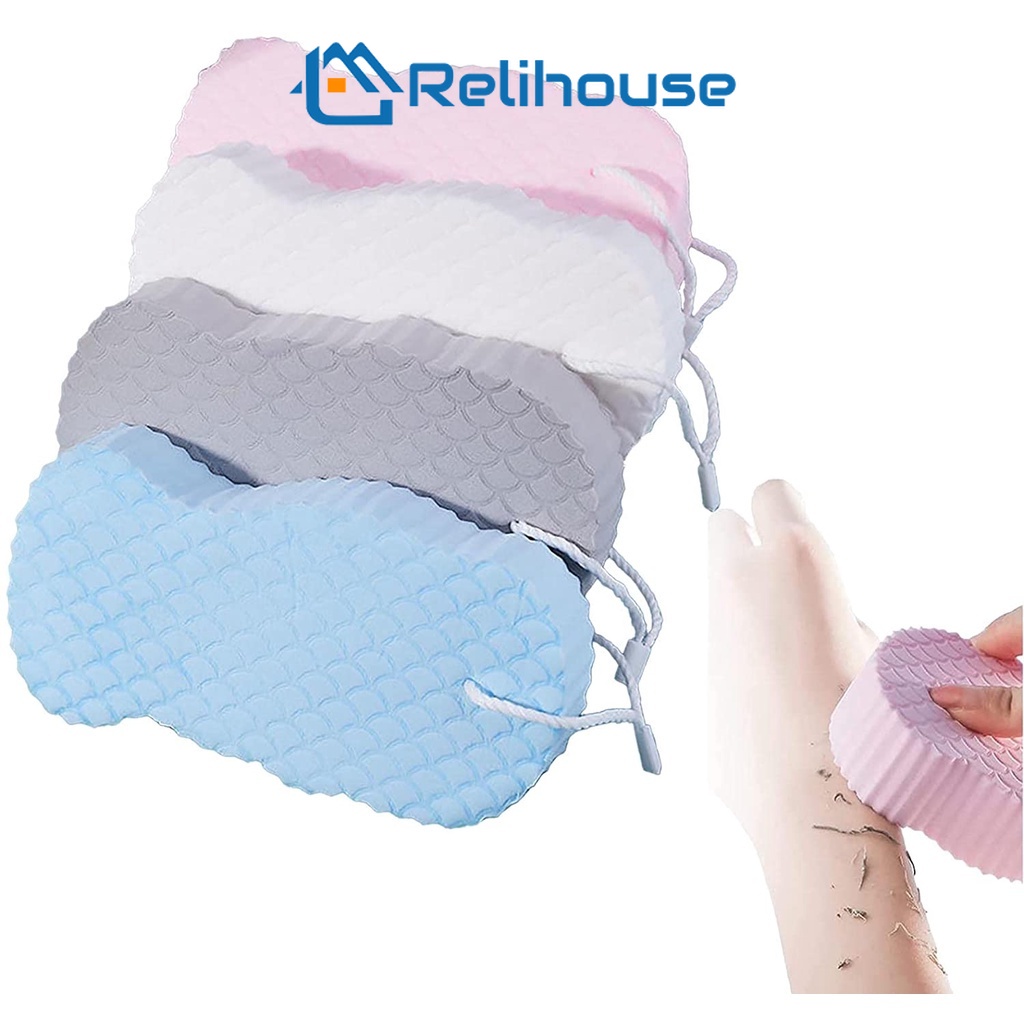 RELI Ultra Soft Body Bath Sponges for Shower | Loofah Exfoliating Body Scrubber | for Men &amp; Women | Multiple Textures for Gentle Cleansing and Deep Exfoliation