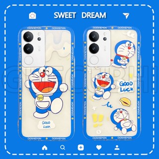 เคสVivo V29 5G 2023มือถือ ซิลิโคนนิ่ม แบบใส ลายการ์ตูนโดราเอมอนน่ารัก สําหรับ เคสโทรศัพท์Vivo V29 5G