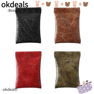 Okdeals กระเป๋าสตางค์ กระเป๋าถือ หนัง PU ขนาดมินิ ใส่เหรียญได้ ใส่บัตรเครดิตได้ สําหรับผู้ชาย ผู้หญิง