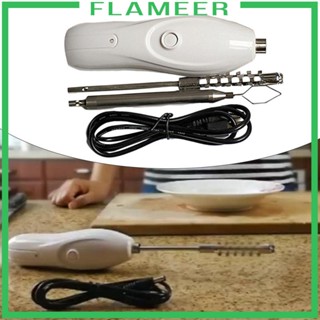 [Flameer] เครื่องขูดแกนผักผลไม้ไฟฟ้า สเตนเลส สีขาว สําหรับห้องครัว