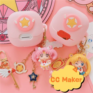 For Anker Soundcore Liberty 4NC Case Cute Sailor Moon Keychain Pendant Soundcore Liberty 4 Silicone Soft Case Cartoon Finger Ring Lanyard Anker Soundcore Liberty Air2 Pro Shockproof Case Protective Cover Soundcore R50i / Anker Soundcore Life Dot 3i Cover