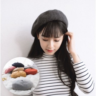 Beret Hat หมวกเบเรต์ พร้อมส่ง ดูดีมีระดับได้ในทุกโอกาส มีเชือกปรับระดังให้เข้ากับศีระษะได้