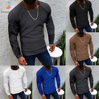 【TRSBX】Sweater Mens Clothes Knitted Long Sleeve Autumn Casual Fashion Clothing