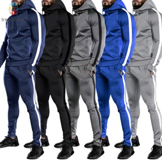 【TRSBX】Mens Tracksuit Spring Autumn Streatwear Tops 2 Piece Set Hoodied Jogging