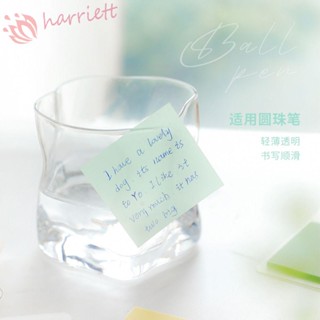 Harriett กระดาษโน๊ต แบบใส 50 แผ่น สําหรับนักเรียน สํานักงาน