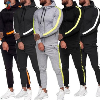 【TRSBX】Mens Tracksuit 2 Piece Set Autumn Spring Casual Hoodied Jogging Plus Size