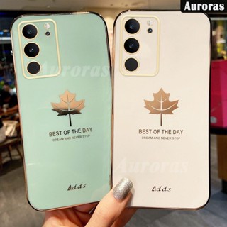 เคสโทรศัพท์มือถือแบบนิ่ม กันกระแทก กันรอยกล้อง ลายใบเมเปิ้ล 6D สําหรับ VIVO V29E V29 Pro V29E