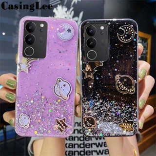 เคสโทรศัพท์มือถือ แบบใส ลายดาวเคราะห์ กลิตเตอร์ พรีเมี่ยม สําหรับ VIVO V29 Pro V29E V29E V29 Pro