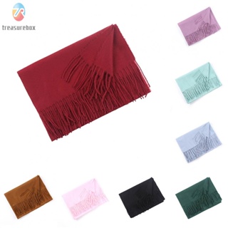 【TRSBX】Blanket Scarf Office Outdoor Mens Shawl Solid Color Thermal Warm Winter