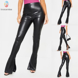 【TRSBX】Pants For Women Womens Womens Faux High Waist Imitation Long Trousers