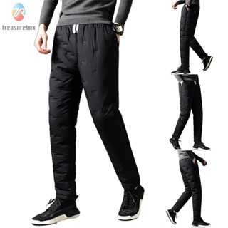 【TRSBX】Adults Male Mens Thermal Pants Black Casual Fashion Joggers Loose Warm