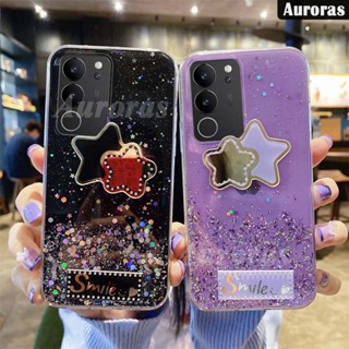 เคสโทรศัพท์มือถือ แบบใส ลายดาวห้าแฉก ประดับกลิตเตอร์ พรีเมี่ยม สําหรับ VIVO V29E V29 Pro V29 Pro V29E