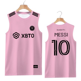 เสื้อกีฬาแขนสั้น ลายทีมชาติไมอามี่ เบอร์ MLS เสื้อกีฬาแขนสั้น ลายทีม Messi 10 ชิ้น