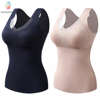 【TRSBX】Womens Thermal Vests Comfortable Ladies Lined Underwear Thermal Undershirt