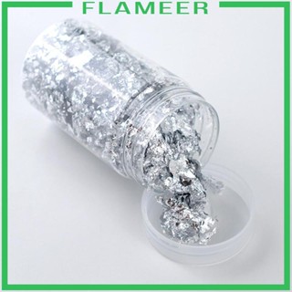 [Flameer] ฟอยล์เกล็ดเรซิ่น สีทอง สําหรับตกแต่งเล็บ 3 ขวด