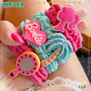 Clever ยางรัดผมหางม้า แบบยืดหยุ่น สีพื้น แฟชั่น สําหรับตุ๊กตาบาร์บี้