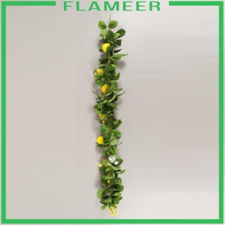 [Flameer] พวงมาลัยดอกไม้ประดิษฐ์ ใบไม้สีเขียว สําหรับตกแต่งงานแต่งงาน