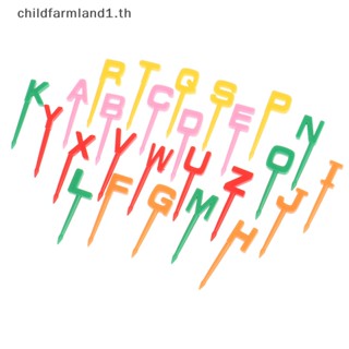 [childfarmland1] ส้อมพลาสติก ลายการ์ตูนตัวอักษร แบบพกพา 26 ชิ้น ต่อชุด [TH]