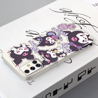 เคสโทรศัพท์มือถือ PC แข็ง ปิดด้านหลัง ลาย Kuromi Melody สไตล์เกาหลี สําหรับ Samsung Galaxy A51 M40S A52 A53 A13 A04S A12 A12s A11 A04 A02 A02S A03