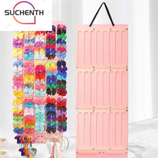 Suchenth กระเป๋าเก็บกิ๊บติดผม แบบแขวนผนัง สีชมพู สําหรับเด็กผู้หญิง