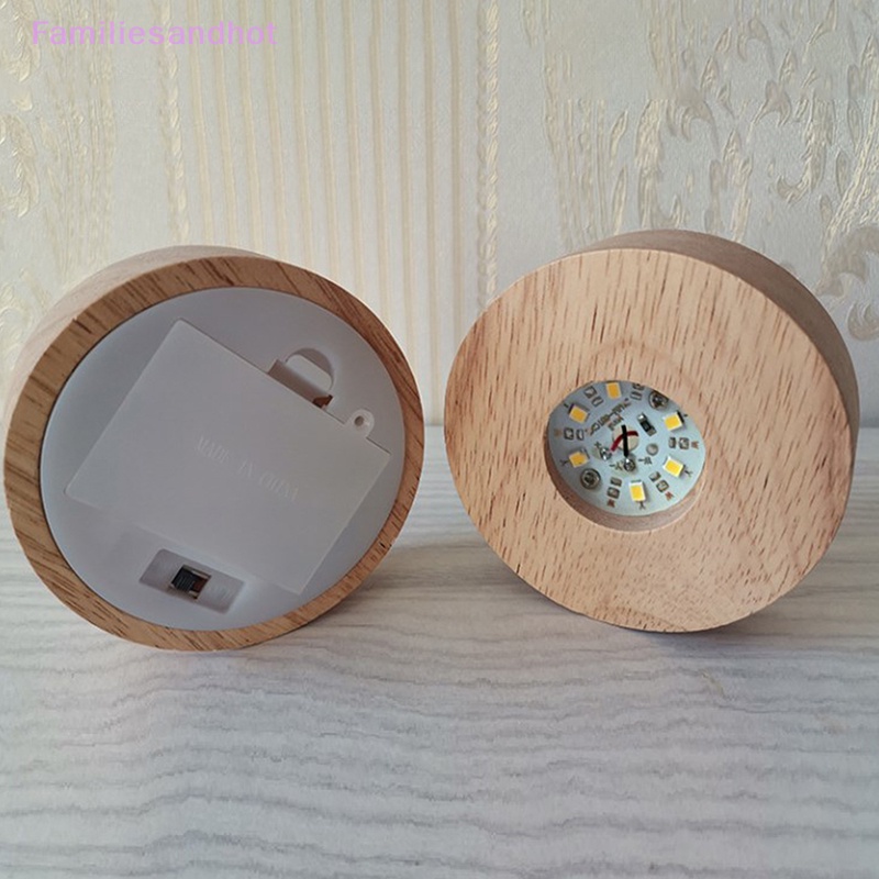 Familiesandhot> ฐานโคมไฟตั้งโต๊ะ LED ทรงกลม 8 ซม. 3D คริสตัลเรซิ่น สําหรับตกแต่งบ้าน