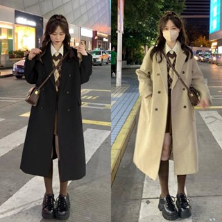 OverCoat เสื้อโค้ทยาว กันหนาว สไตล์ญี่ปุ่น แบบเรียบๆ บุซับในกันลม พร้อมส่ง