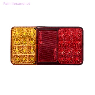 Familiesandhot&gt; ไฟท้ายรถบรรทุก ไฟเบรก LED 24 ดวง 12V กันน้ํา สําหรับรถยนต์ รถตู้ เรือ รถพ่วง รถตู้