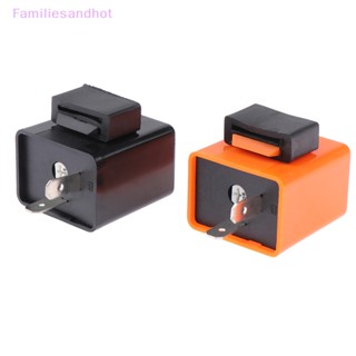 Familiesandhot&gt; รีเลย์ไฟเลี้ยว ความถี่ 12V ปรับได้ 2 Pin LED อุปกรณ์เสริม สําหรับรถจักรยานยนต์