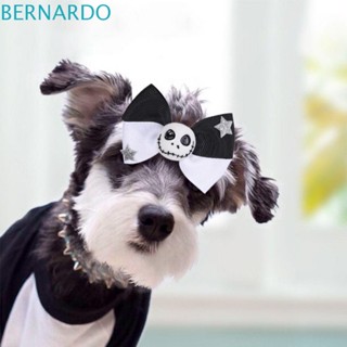 Bernardo โบว์ริบบิ้นโพลีเอสเตอร์ รูปฟักทองผี กะโหลกปีศาจ ฮาโลวีน สําหรับสัตว์เลี้ยง ลูกสุนัข