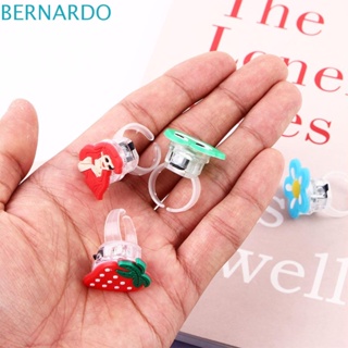 Bernardo แหวนเรืองแสงในที่มืด ห้องเรียน รางวัล ของเล่นเรืองแสง แหวนการ์ตูน แหวนนิ้ว สําหรับเด็ก แหวน LED