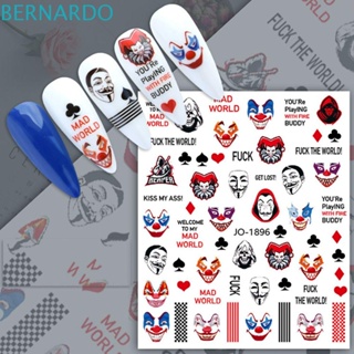 Bernardo สติกเกอร์ฟอยล์ ลายฟักทอง แมงมุม กะโหลก ฮาโลวีน สําหรับตกแต่งเล็บ DIY