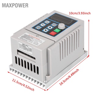 Maxpower ตัวควบคุมความเร็ว VFD ไดรฟ์ความถี่ตัวแปร 220VAC สำหรับมอเตอร์ไฟฟ้ากระแสสลับเฟสเดียว 0.45kW