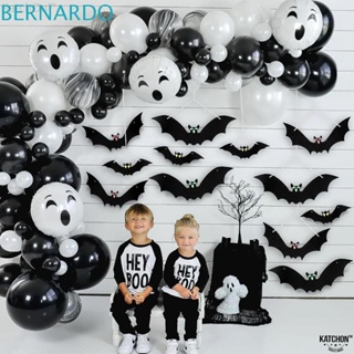 Bernardo สติกเกอร์ค้างคาวฮาโลวีน แบบพลาสติก 3 in 1 ขนาดใหญ่ สีดํา 3 ขนาด 18 ชิ้น