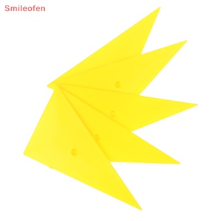 [Smileofen] ใหม่ สติกเกอร์ฟิล์มไวนิล ทรงสามเหลี่ยม แบบนิ่ม สําหรับติดตกแต่งหน้าต่างรถยนต์ 5 ชิ้น