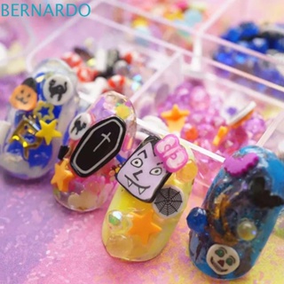 Bernardo อุปกรณ์ตกแต่งเล็บ รูปฟักทอง โครงกระดูก 3D DIY สําหรับวันฮาโลวีน