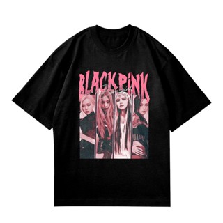 เสื้อยืดลําลอง ผ้าฝ้าย แขนสั้น คอกลม พิมพ์ลาย Kpop Blackpink LISA JENNIE ROSE JISOO BORN PINK World Tour สไตล์ฮิปฮอป สําหรับผู้ชาย และผู้หญิง 2023