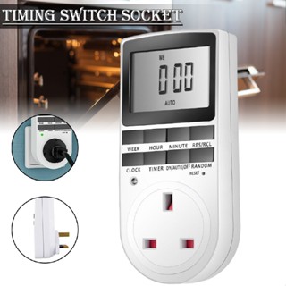 Digital Electrical Outlet Timer Plug with Countdown ON/Off Switch Programmable