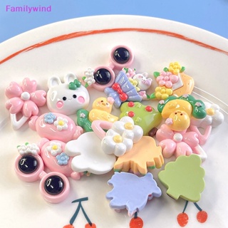 Familywind&gt; กิ๊บติดผมเรซิ่น รูปการ์ตูนน่ารัก แฮนด์เมด DIY สําหรับตกแต่งโทรศัพท์มือถือ 5 ชิ้น