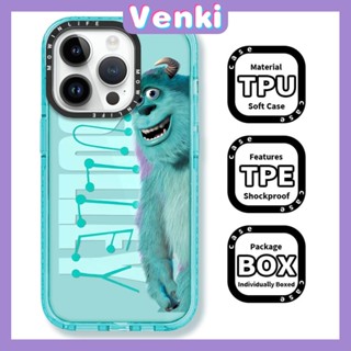 Venki - เข้ากันได้สำหรับ เคสไอโฟน เคสไอโฟน11 เคส iphone 11เคสโทรศัพท์เคสแบบนุ่มเคสใสหนากันกระแทกกรอบป้องกันกล้องขอบสีเขียวมอนสเตอร์สีเขียวเข้ากันได้กับ iPhone 13 12 11 PRO MAX XR XS 7 8 PLUS