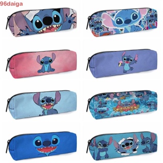 กระเป๋าดินสอ ขนาดใหญ่ พิมพ์ลายการ์ตูน Stitch Lilo และ Stitch สําหรับใส่ปากกา ดินสอ ไม้บรรทัดยางลบ เหมาะกับสํานักงาน โรงเรียน