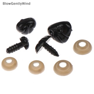 Blowgentlywind จมูกพลาสติก สีดํา 10 ชิ้น สําหรับตุ๊กตาหมี BGW