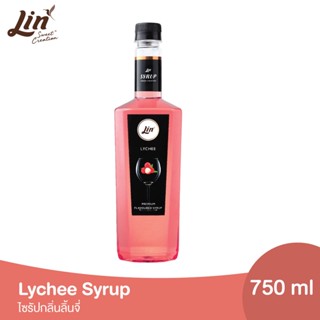 ลิน ไซรัป กลิ่นลิ้นจี่ น้ำเชื่อมสำหรับมิกซ์ดริ๊งค์ (ขนาด 750 มล.) Lin Fruit Flavored Syrups (Lychee)