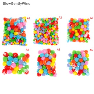 Blowgentlywind ปอมปอมปอม 10-50 มม. หลากสี เพื่อการเรียนรู้เด็กอนุบาล BGW