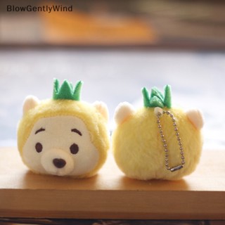 Blowgentlywind พวงกุญแจ ตุ๊กตาหมีพูห์ สับปะรด ผ้ากํามะหยี่ขนนิ่ม 1 ชิ้น BGW