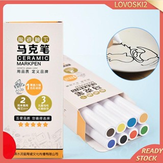 [Lovoski2] ชุดปากกามาร์กเกอร์ เคลือบเซรามิค DIY 8 สี