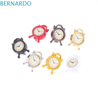 Bernardo นาฬิกาปลุกจิ๋ว สเกล 1:12 น่ารัก 6 สี อุปกรณ์เสริม สําหรับตกแต่งบ้านตุ๊กตา