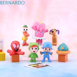 Bernardo Pocoyo รูปปั้นฟิกเกอร์ PVC รูปช้าง นกจิ๋ว ของเล่นสําหรับเด็ก 7 ชิ้น ต่อล็อต