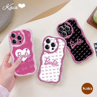 เคสโทรศัพท์มือถือแบบนิ่ม ลายตัวอักษรบาร์บี้ หัวใจ หยัก 3D สําหรับ Redmi 12C 9A 12 A1 10 9 10A 9C 10C A2 9T Redmi Note 10 12 11 9 10s 12Pro 11Pro+ 11s 8 POCO X5 M3 เคส