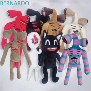 Bernardo ตุ๊กตาหัวไซเรน ยัดไส้ รูปการ์ตูนอนิเมะ แมว สีขาว สีดํา ของขวัญวันเกิด