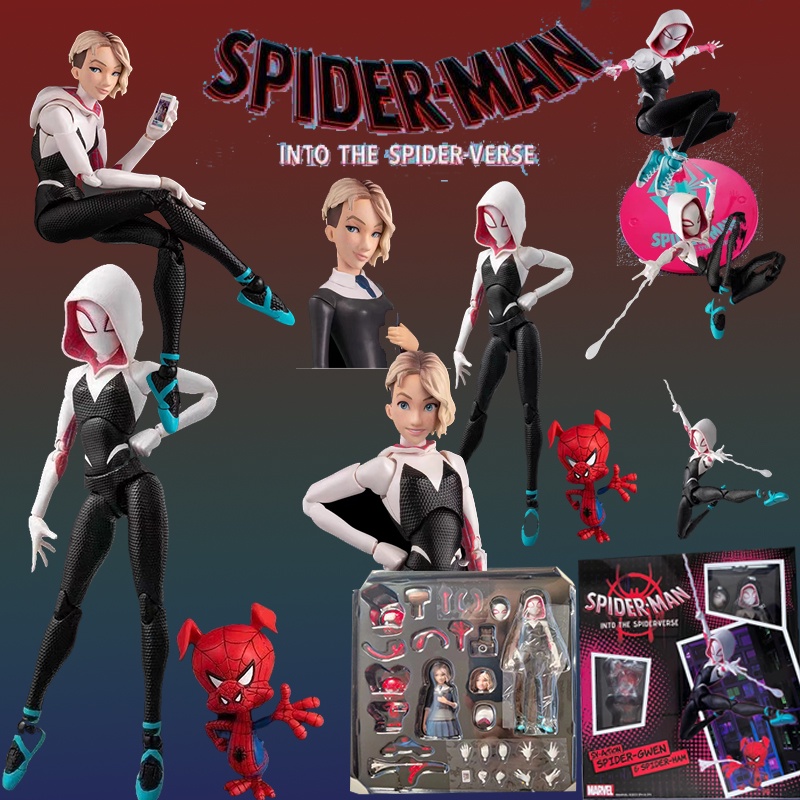 โมเดลฟิกเกอร์ SpiderMan Across The Spider-Verse Sv Action Spider Gwen Stacy Sh Figuarts ของเล่นสําหรับเด็ก